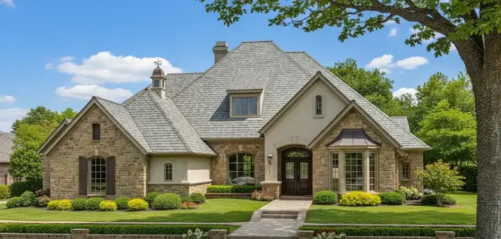 English Country house plans 8-399 - front exterior, 2,634 sq ft, 4 bed, 3 bath house plans | Monster House Plans