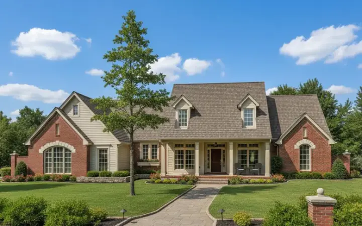 Country house plans 8-403 - front exterior, 2,642 sq ft, 4 bed, 2 bath house plans | Monster House Plans