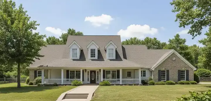 Country house plans 8-407 - front exterior, 2,674 sq ft, 4 bed, 3 bath house plans | Monster House Plans