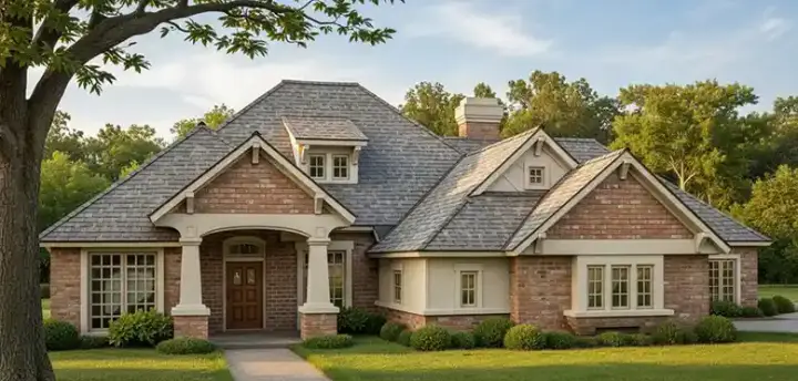 Traditional house plans 8-429 - front exterior, 2,740 sq ft, 4 bed, 3 bath house plans | Monster House Plans