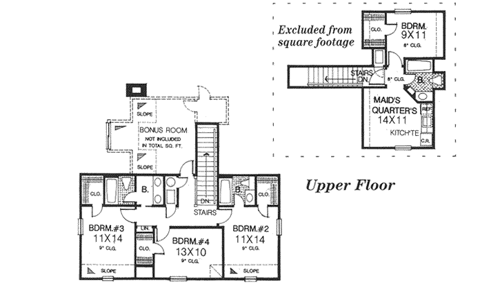 Upper/Second Floor Plan: 8-436