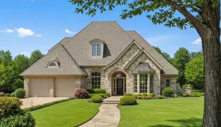 French Country house plans 8-447 - front exterior, 2,567 sq ft, 4 bed, 3 bath house plans | Monster House Plans