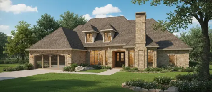 Traditional house plans 8-451 - front exterior, 2,889 sq ft, 4 bed, 2 bath house plans | Monster House Plans