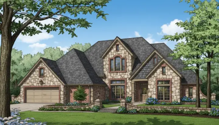 Traditional house plans 8-452 - front exterior, 2,902 sq ft, 4 bed, 3 bath house plans | Monster House Plans