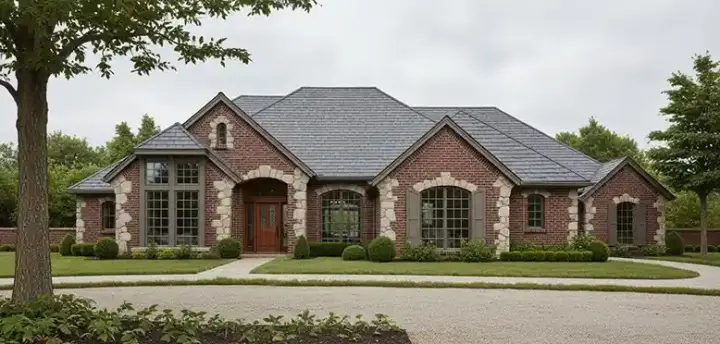 English Country house plans 8-463 - front exterior, 2,990 sq ft, 4 bed, 3 bath house plans | Monster House Plans