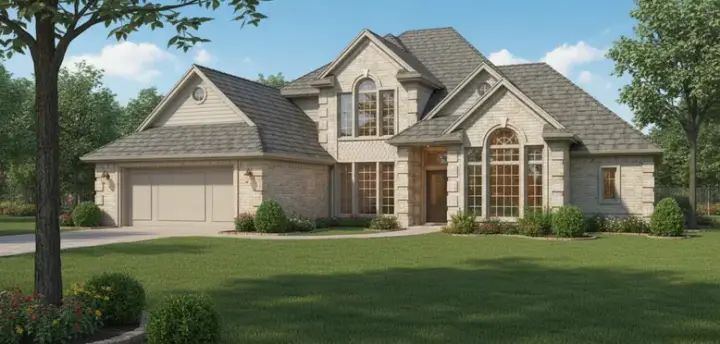 Traditional house plans 8-475 - front exterior, 3,036 sq ft, 4 bed, 3 bath house plans | Monster House Plans