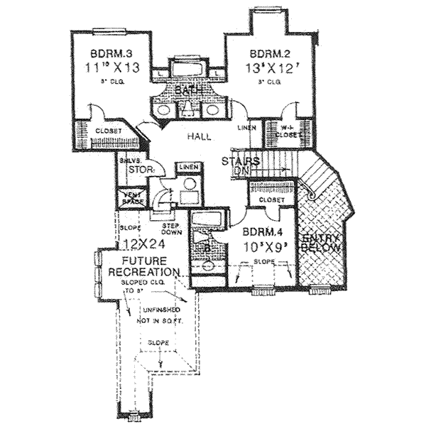 Upper/Second Floor Plan: 8-476