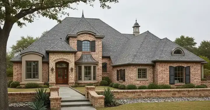 European house plans 8-482 - front exterior, 3,074 sq ft, 4 bed, 3 bath house plans | Monster House Plans