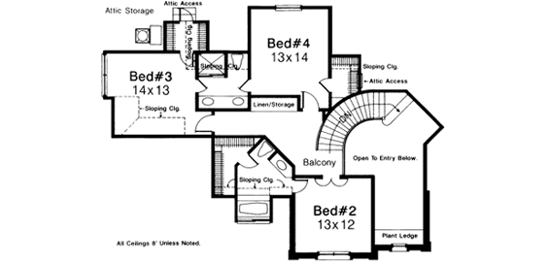 Upper/Second Floor Plan: 8-484