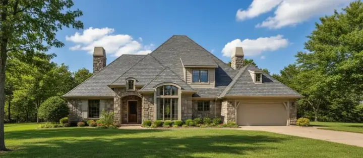 French Country house plans 8-485 - front exterior, 3,113 sq ft, 4 bed, 3 bath house plans | Monster House Plans