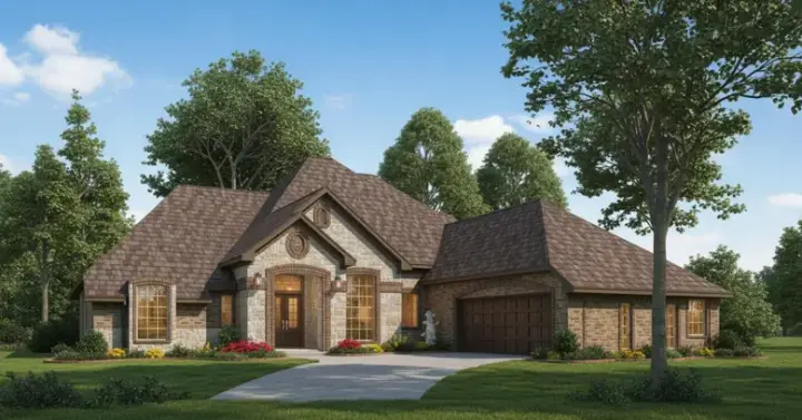 Traditional house plans 8-490 - front exterior, 3,138 sq ft, 4 bed, 3 bath house plans | Monster House Plans