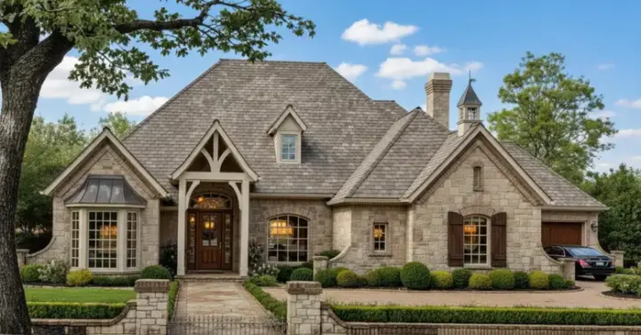 European house plans 8-511 - front exterior, 3,294 sq ft, 4 bed, 3 bath house plans | Monster House Plans
