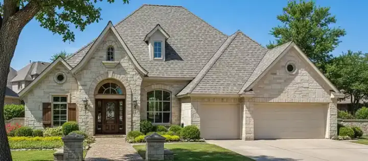 European house plans 8-520 - front exterior, 3,387 sq ft, 4 bed, 4 bath house plans | Monster House Plans