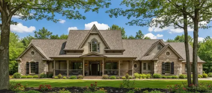 Victorian house plans 8-522 - front exterior, 3,423 sq ft, 4 bed, 2 bath house plans | Monster House Plans