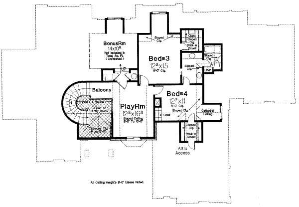 Upper/Second Floor Plan: 8-534