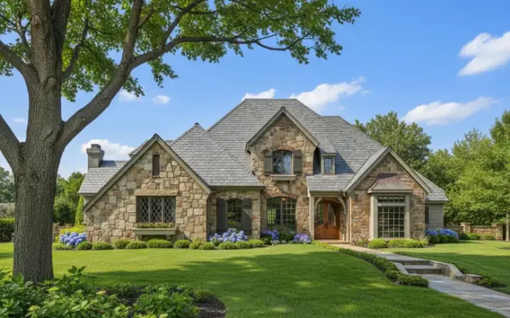 English Country house plans 8-541 - front exterior, 3,589 sq ft, 4 bed, 3 bath house plans | Monster House Plans