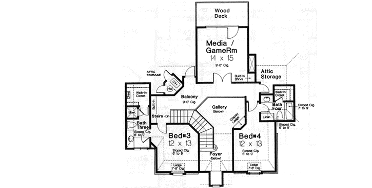 Upper/Second Floor Plan:8-556