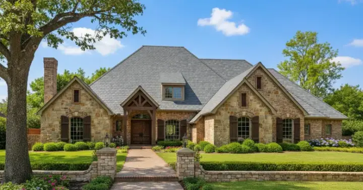French Country house plans 8-560 - front exterior, 3,817 sq ft, 4 bed, 3 bath house plans | Monster House Plans