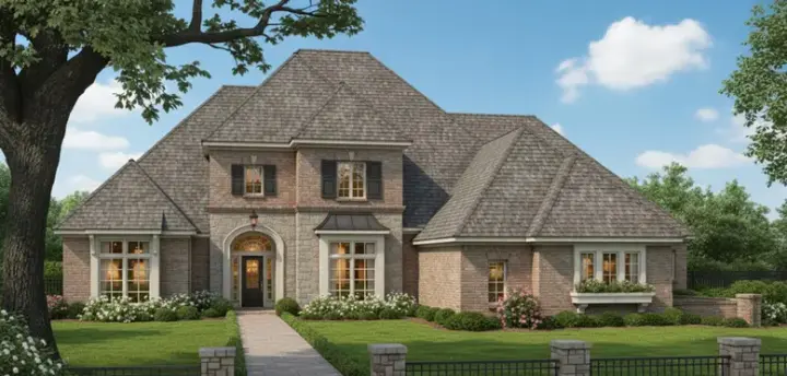 Traditional house plans 8-589 - front exterior, 4,187 sq ft, 4 bed, 3 bath house plans | Monster House Plans