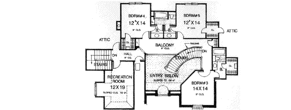 Upper/Second Floor Plan: 8-596