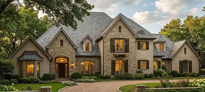 Traditional house plans 8-597 - front exterior, 4,518 sq ft, 4 bed, 4 bath house plans | Monster House Plans