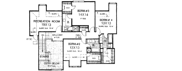 Upper/Second Floor Plan: 8-598