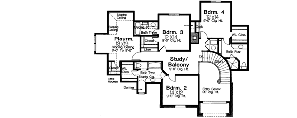Upper/Second Floor Plan: 8-599