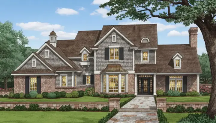 Country house plans 8-616 - front exterior, 2,221 sq ft, 3 bed, 2 bath house plans | Monster House Plans