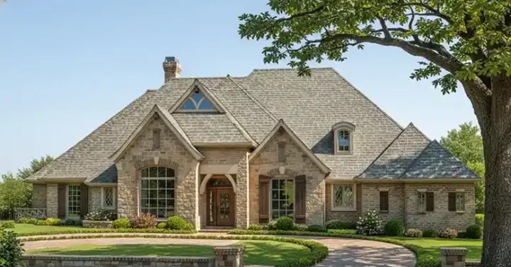 European house plans 8-625 - front exterior, 3,262 sq ft, 4 bed, 3 bath house plans | Monster House Plans