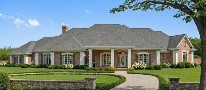 Traditional house plans 8-638 - front exterior, 3,981 sq ft, 4 bed, 4 bath house plans | Monster House Plans