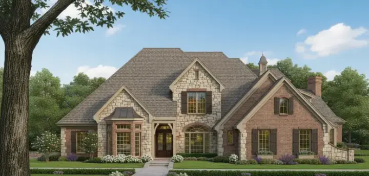 Traditional house plans 8-642 - front exterior, 4,085 sq ft, 4 bed, 4 bath house plans | Monster House Plans