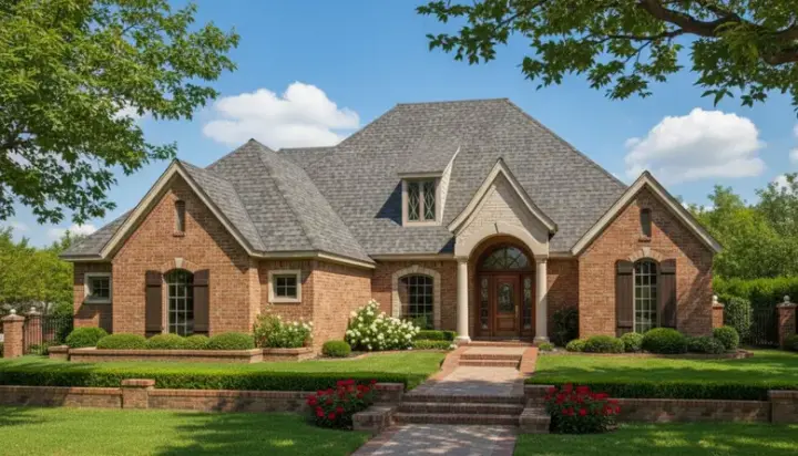 French Country house plans 8-652 - front exterior, 3,501 sq ft, 4 bed, 3 bath house plans | Monster House Plans