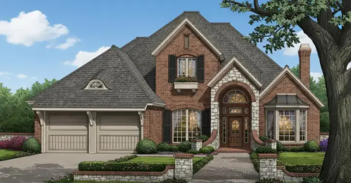 Traditional house plans 8-665 - front exterior, 2,708 sq ft, 4 bed, 3 bath house plans | Monster House Plans