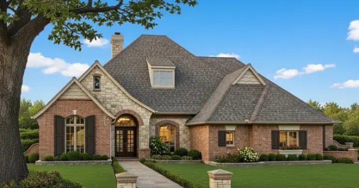 French Country house plans 8-667 - front exterior, 2,862 sq ft, 4 bed, 3 bath house plans | Monster House Plans