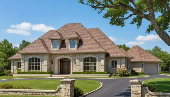 European house plans 8-670 - front exterior, 2,972 sq ft, 3 bed, 3 bath house plans | Monster House Plans