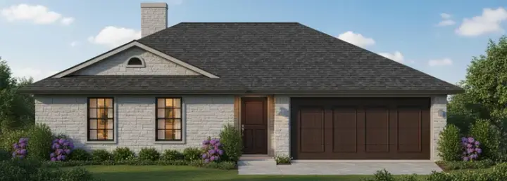 Traditional house plans 8-674 - front exterior, 1,236 sq ft, 3 bed, 2 bath house plans | Monster House Plans