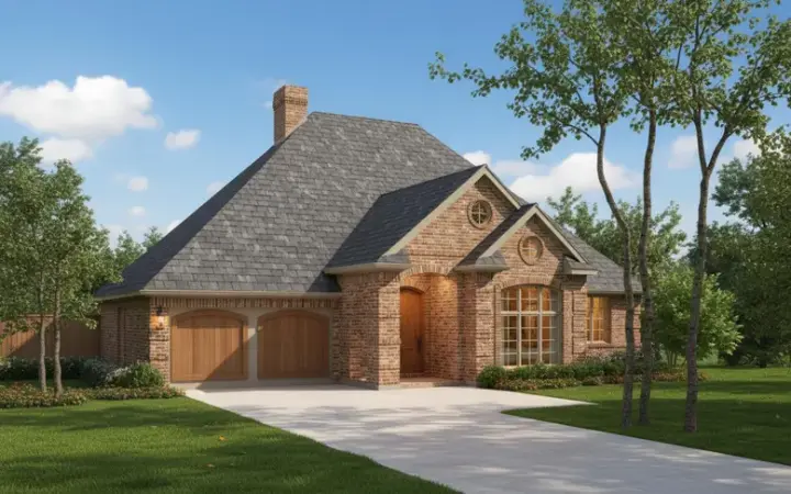 Traditional house plans 8-680 - front exterior, 1,617 sq ft, 3 bed, 2 bath house plans | Monster House Plans