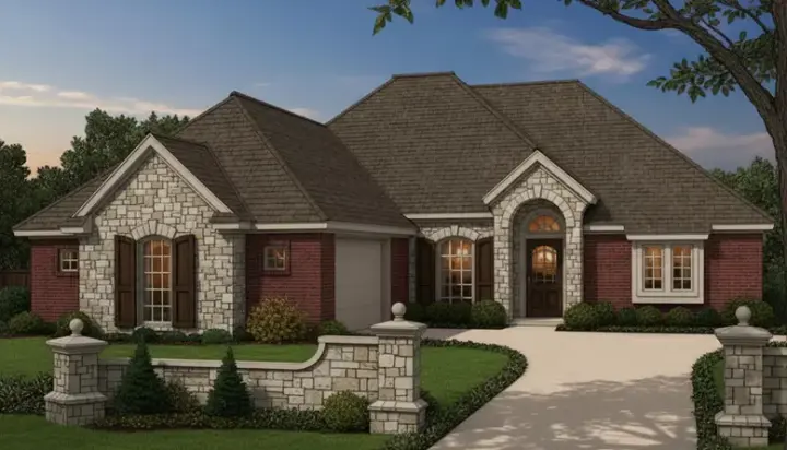 Traditional house plans 8-682 - front exterior, 1,760 sq ft, 3 bed, 2 bath house plans | Monster House Plans