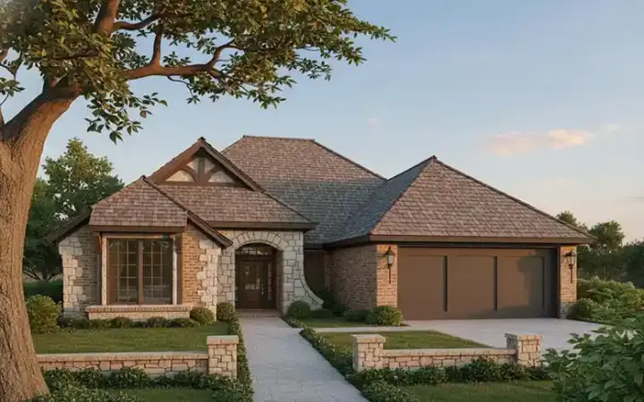 Traditional house plans 8-683 - front exterior, 1,805 sq ft, 3 bed, 2 bath house plans | Monster House Plans