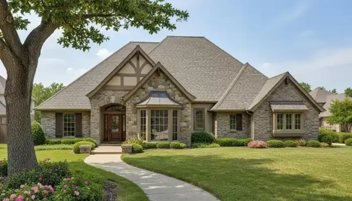 European house plans 8-688 - front exterior, 1,920 sq ft, 3 bed, 2 bath house plans | Monster House Plans