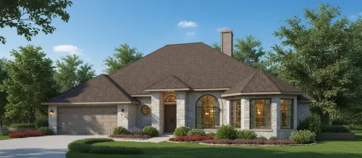 Traditional house plans 8-694 - front exterior, 2,013 sq ft, 4 bed, 2 bath house plans | Monster House Plans