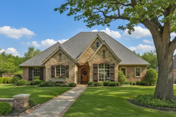 European house plans 8-697 - front exterior, 2,105 sq ft, 3 bed, 2 bath house plans | Monster House Plans