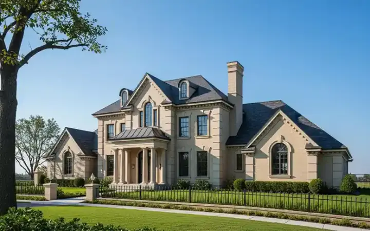 Southern Colonial house plans 8-725 - front exterior, 4,045 sq ft, 5 bed, 4 bath house plans | Monster House Plans