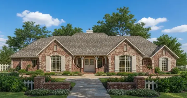 Country house plans 8-727 - front exterior, 2,245 sq ft, 3 bed, 2 bath house plans | Monster House Plans