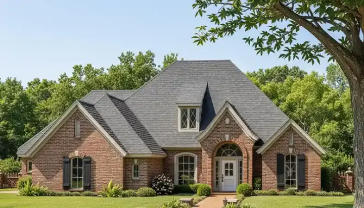 French Country house plans 8-734 - front exterior, 2,391 sq ft, 4 bed, 3 bath house plans | Monster House Plans