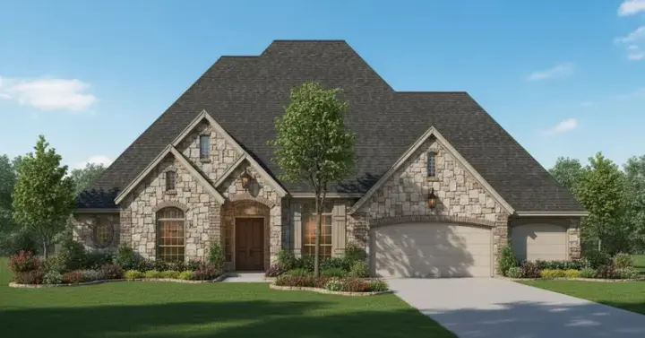 Traditional house plans 8-757 - front exterior, 2,867 sq ft, 4 bed, 3 bath house plans | Monster House Plans