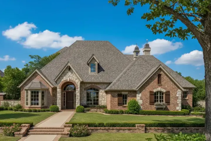 European house plans 8-758 - front exterior, 2,870 sq ft, 4 bed, 3 bath house plans | Monster House Plans