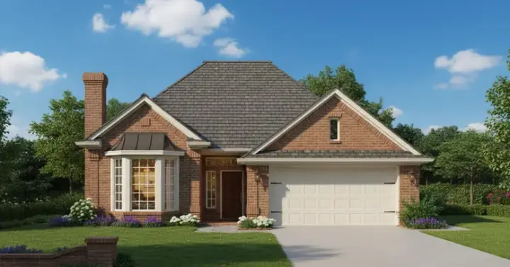 Traditional house plans 8-765 - front exterior, 1,376 sq ft, 3 bed, 2 bath house plans | Monster House Plans