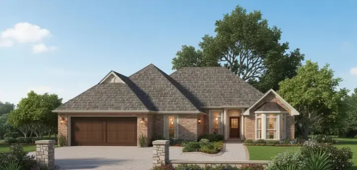 Traditional house plans 8-777 - front exterior, 1,916 sq ft, 4 bed, 3 bath house plans | Monster House Plans