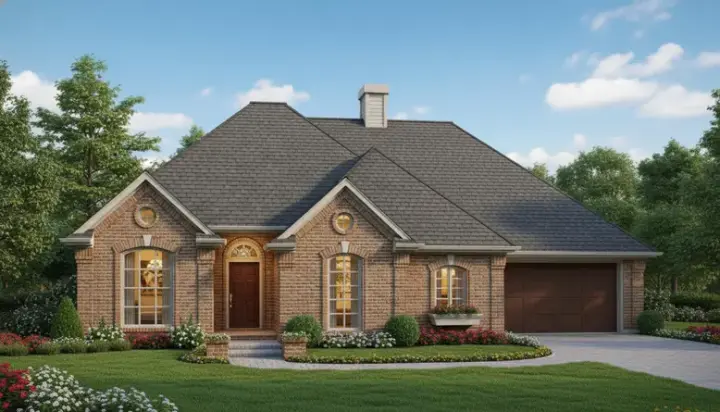 Traditional house plans 8-779 - front exterior, 2,011 sq ft, 3 bed, 2 bath house plans | Monster House Plans